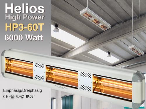 High Power Infrarot Wärmestrahler Helios HP3-60T IP20 6000 Watt